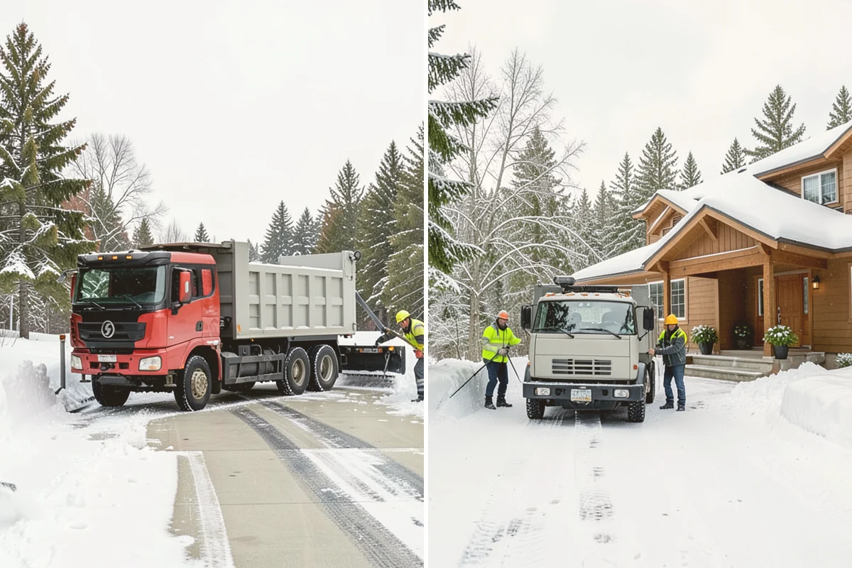 Refreeze Prevention in Sammamish, King County, WA - Clear standing meltwater from low points and shaded zones