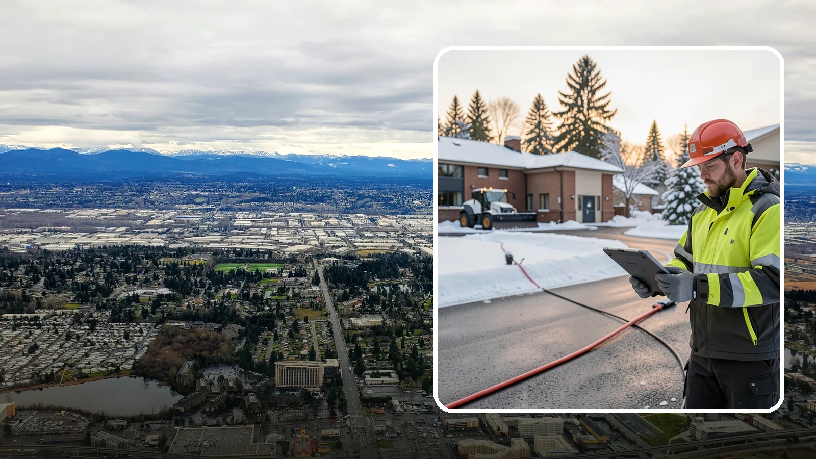 Refreeze Prevention in SeaTac, King County, WA - Refreeze prevention stops daytime meltwater from turning back into dangerous ice once temperatures drop after dark.
