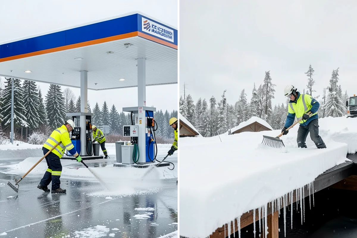Refreeze Prevention in Seattle, King County, WA - Clear standing meltwater from low points and shaded zones
