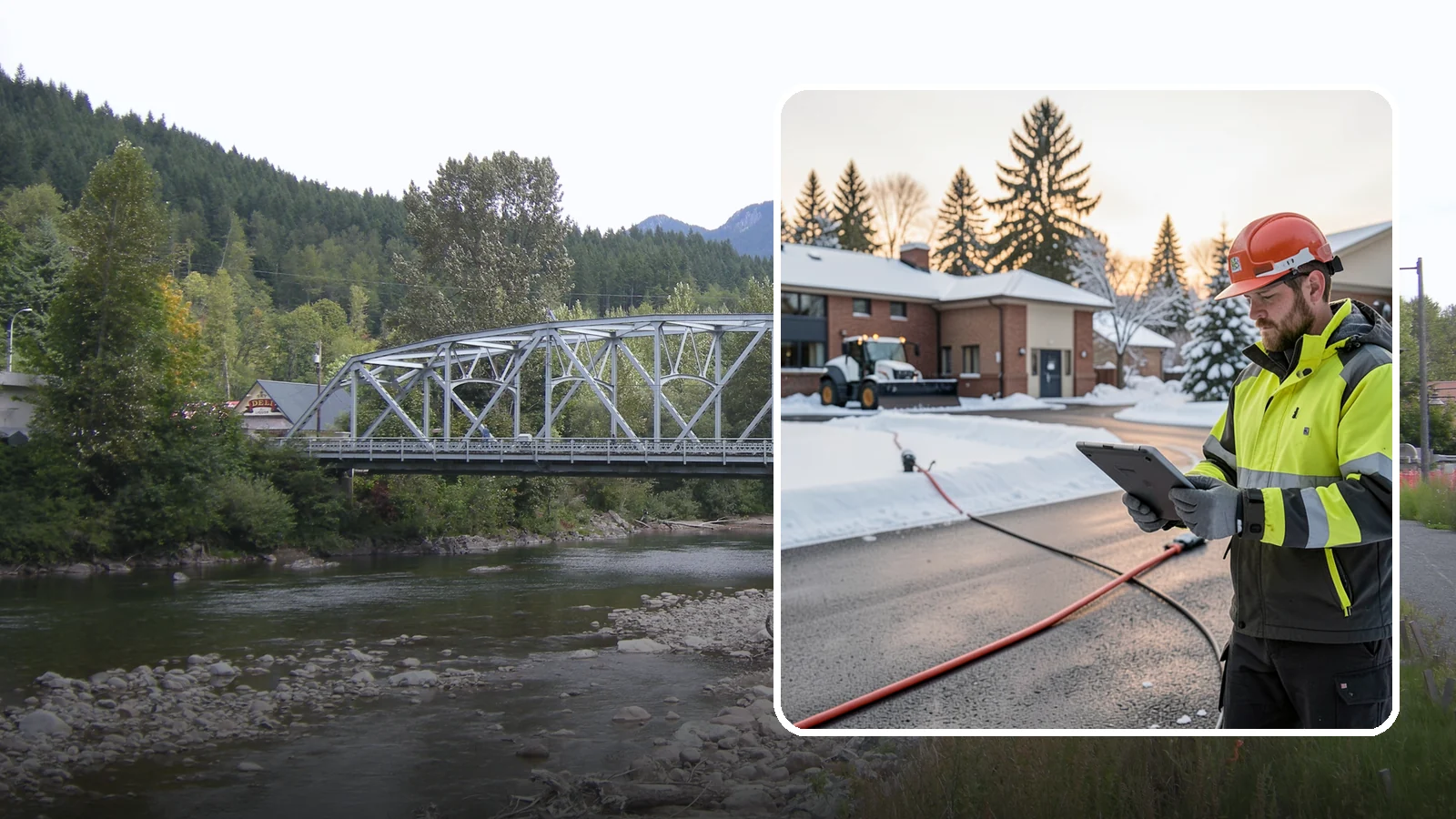 Refreeze Prevention in Skykomish, King County, WA - Refreeze prevention stops daytime meltwater from turning back into dangerous ice once temperatures drop after dark.