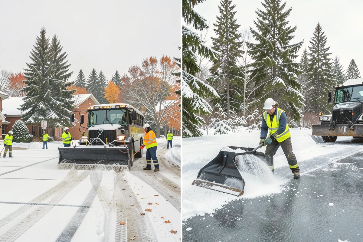 Refreeze Prevention in Snohomish, Snohomish County, WA - Clear standing meltwater from low points and shaded zones