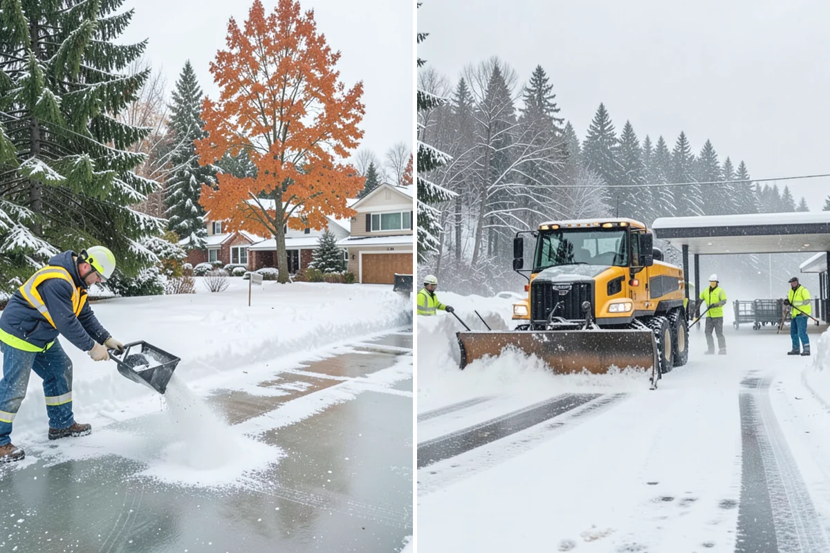 Refreeze Prevention in Sumner, Pierce County, WA - Clear standing meltwater from low points and shaded zones