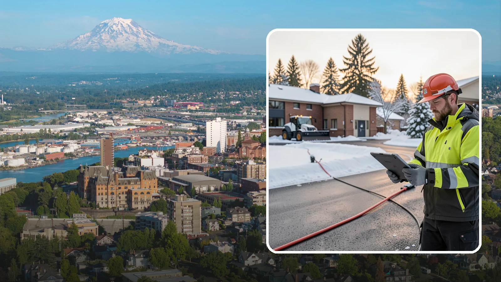 Refreeze Prevention in Tacoma, Pierce County, WA - Refreeze prevention stops daytime meltwater from turning back into dangerous ice once temperatures drop after dark.