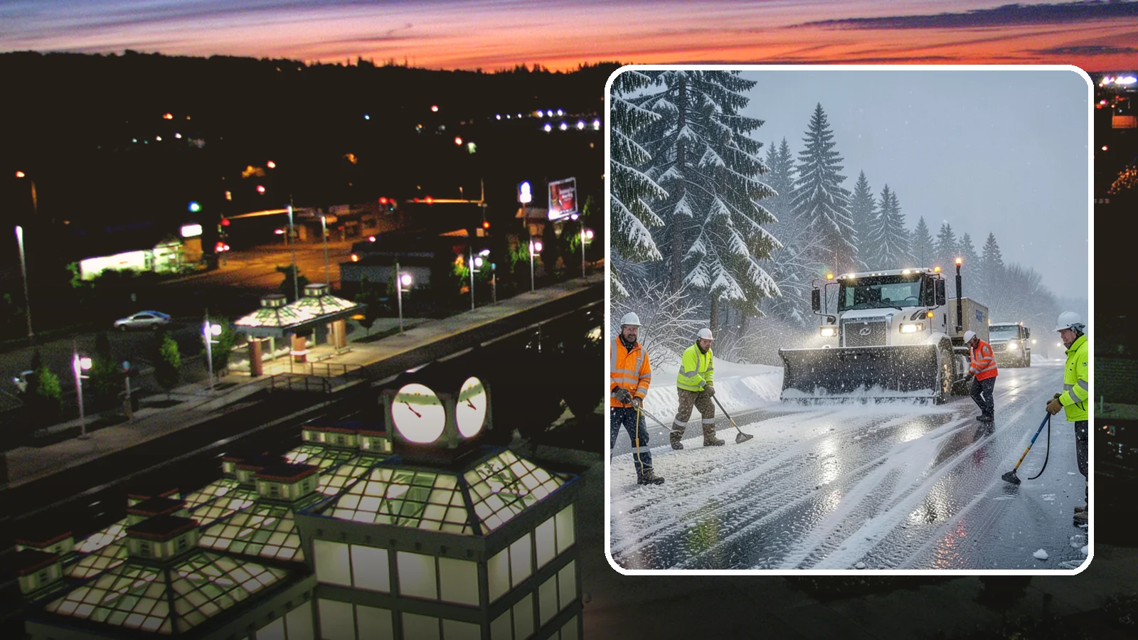 Refreeze Response in Auburn, King County, WA - We prevent and treat the overnight refreeze that turns wet Western Washington pavement into ice after dark.