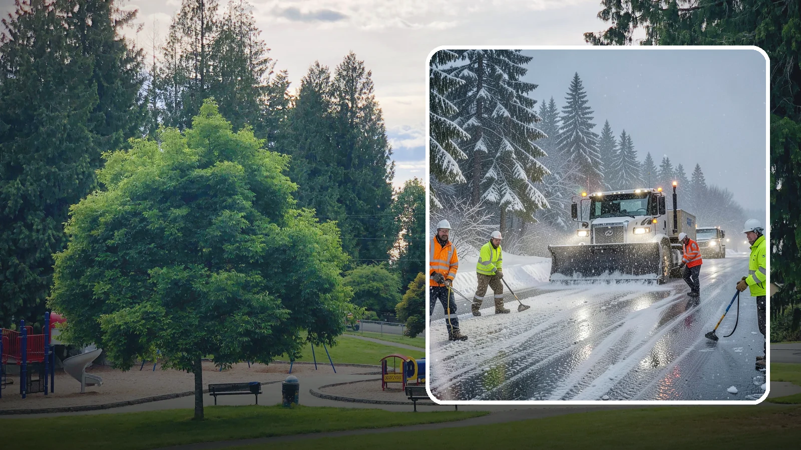 Refreeze Response in Bonney Lake, Pierce County, WA - We prevent and treat the overnight refreeze that turns wet Western Washington pavement into ice after dark.