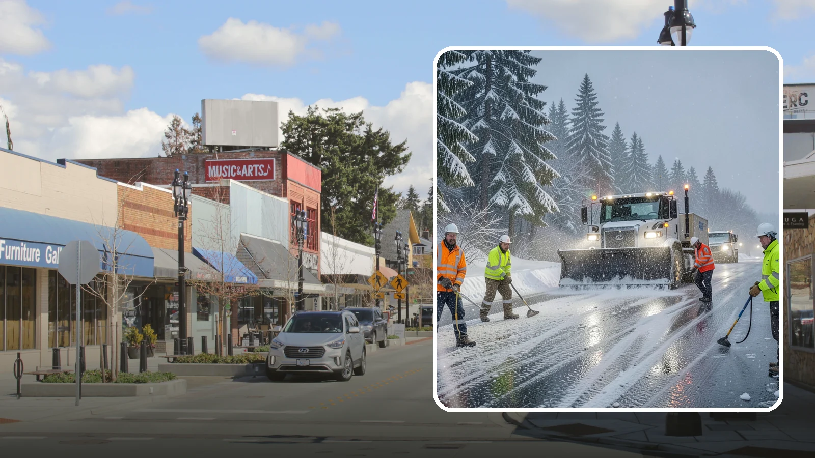 Refreeze Response in Bothell, King County, WA - We prevent and treat the overnight refreeze that turns wet Western Washington pavement into ice after dark.