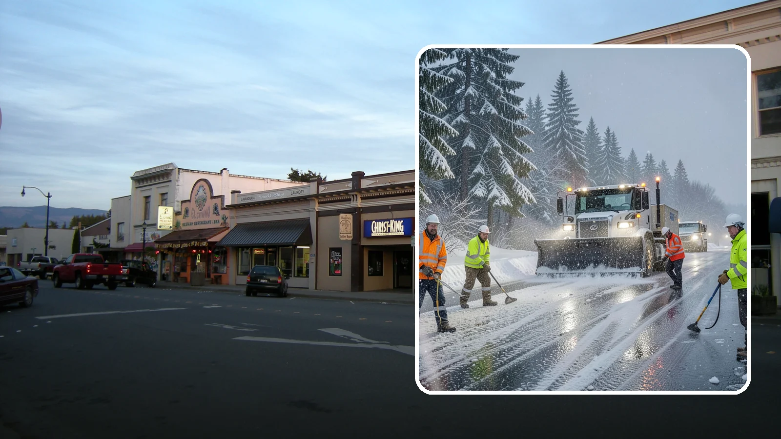 Refreeze Response in Burlington, Skagit County, WA - We prevent and treat the overnight refreeze that turns wet Western Washington pavement into ice after dark.