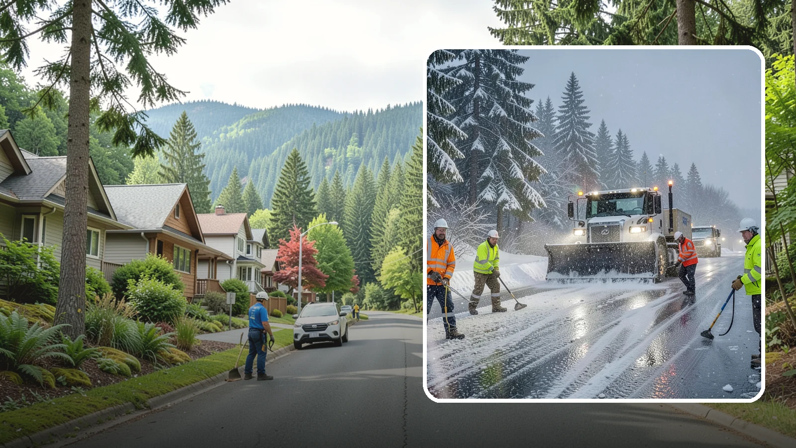 Refreeze Response in Darrington, Snohomish County, WA - We prevent and treat the overnight refreeze that turns wet Western Washington pavement into ice after dark.