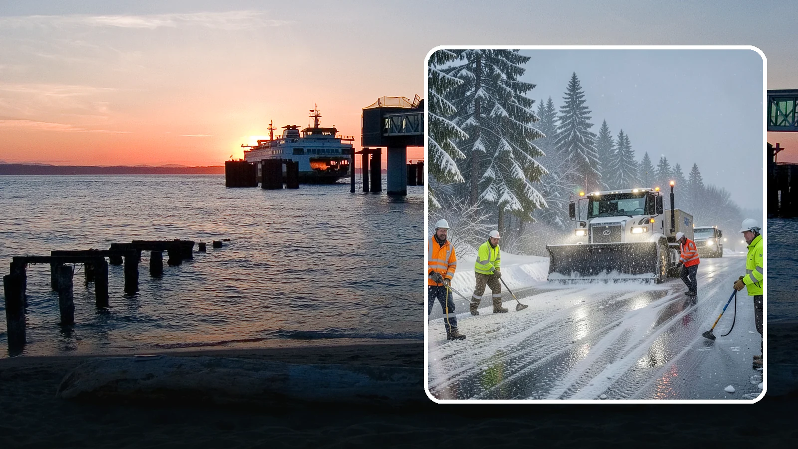 Refreeze Response in Edmonds, Snohomish County, WA - We prevent and treat the overnight refreeze that turns wet Western Washington pavement into ice after dark.