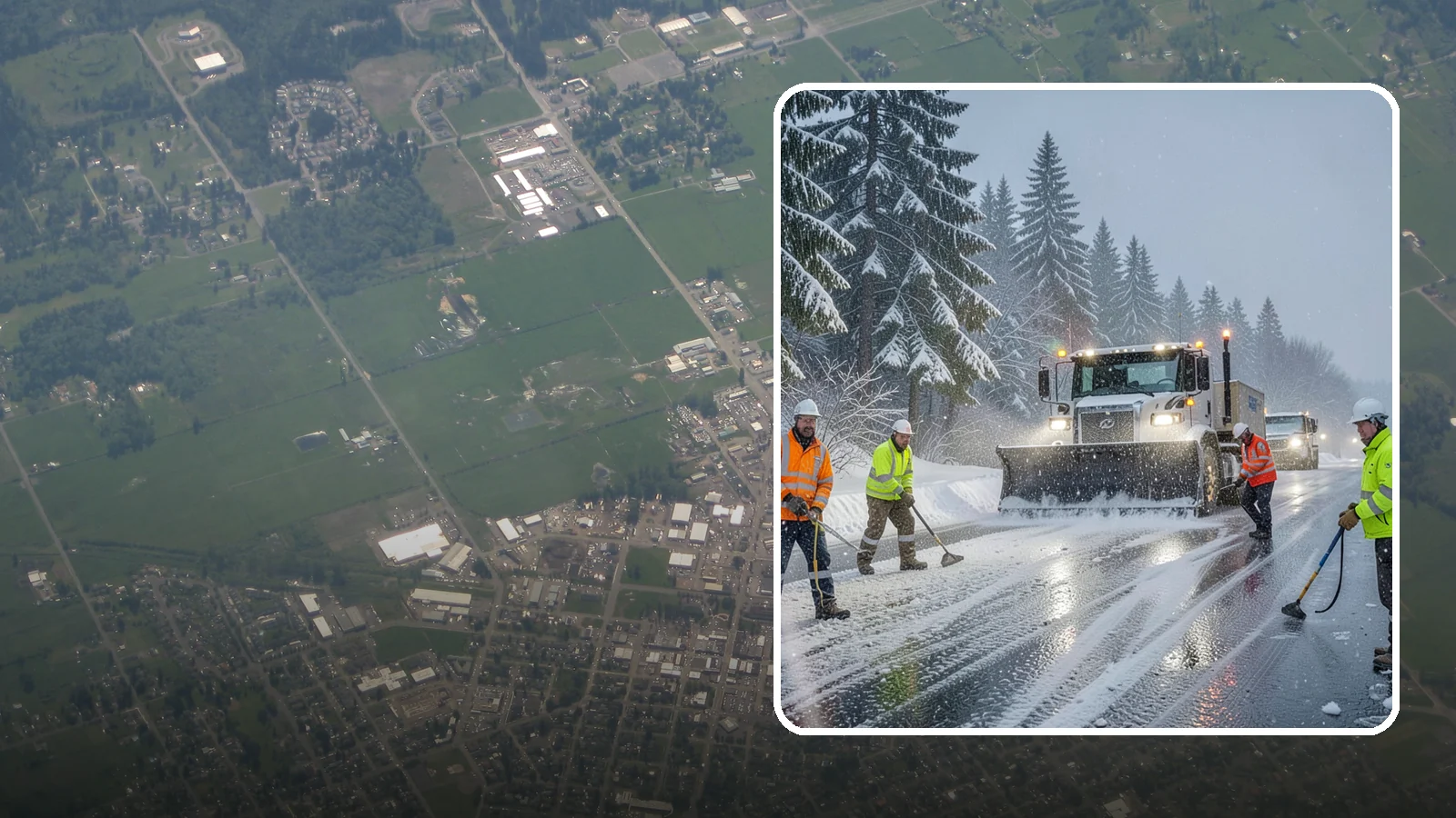 Refreeze Response in Enumclaw, King County, WA - We prevent and treat the overnight refreeze that turns wet Western Washington pavement into ice after dark.
