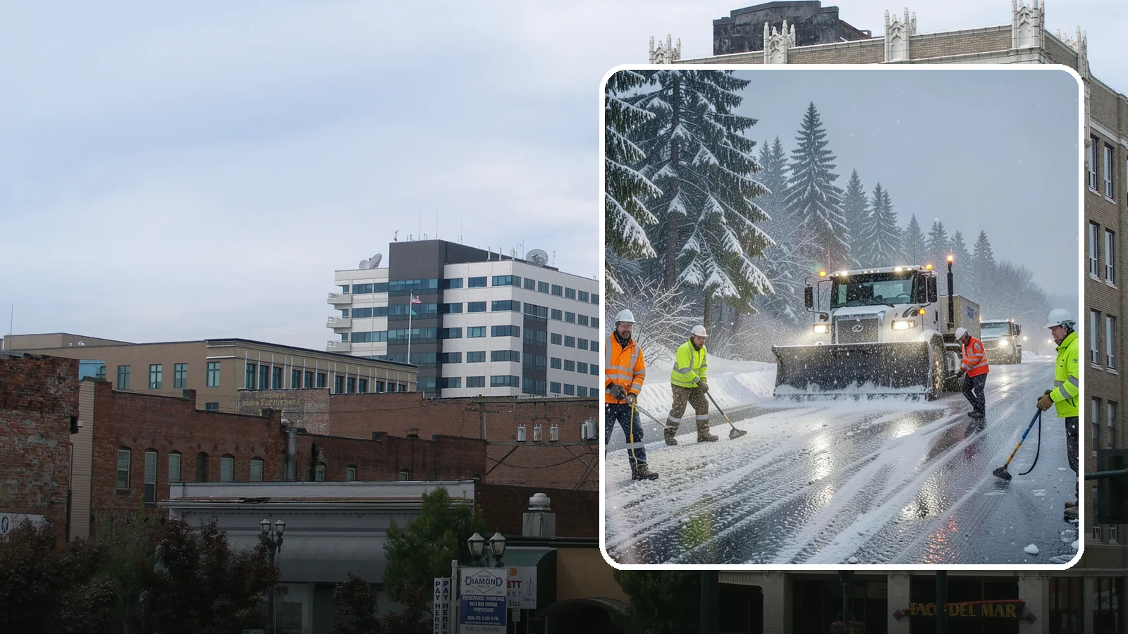 Refreeze Response in Everett, Snohomish County, WA - We prevent and treat the overnight refreeze that turns wet Western Washington pavement into ice after dark.