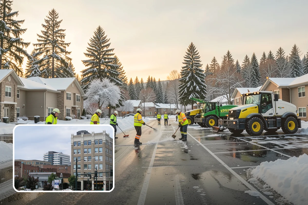 Refreeze Response in Everett, Snohomish County, WA - Evening treatment timed to the forecast overnight freeze