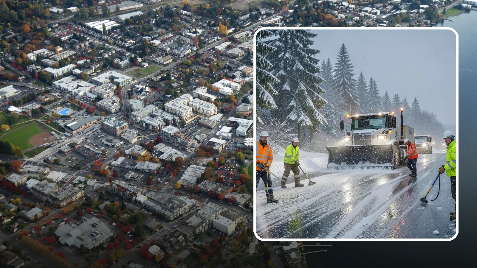 Refreeze Response in Kirkland, King County, WA - We prevent and treat the overnight refreeze that turns wet Western Washington pavement into ice after dark.