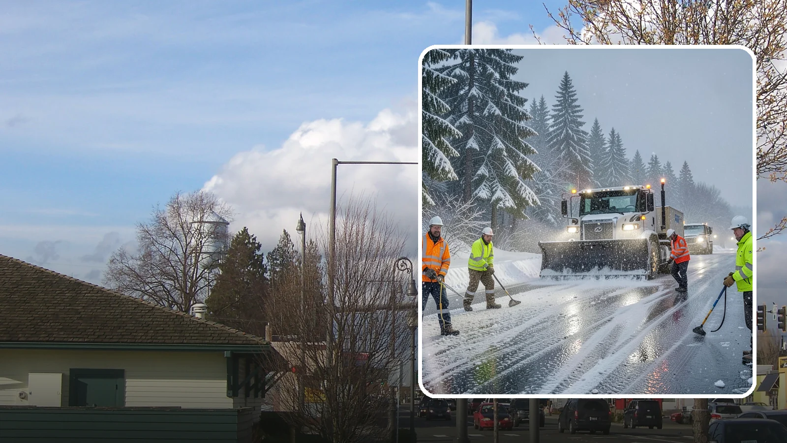 Refreeze Response in Marysville, Snohomish County, WA - We prevent and treat the overnight refreeze that turns wet Western Washington pavement into ice after dark.