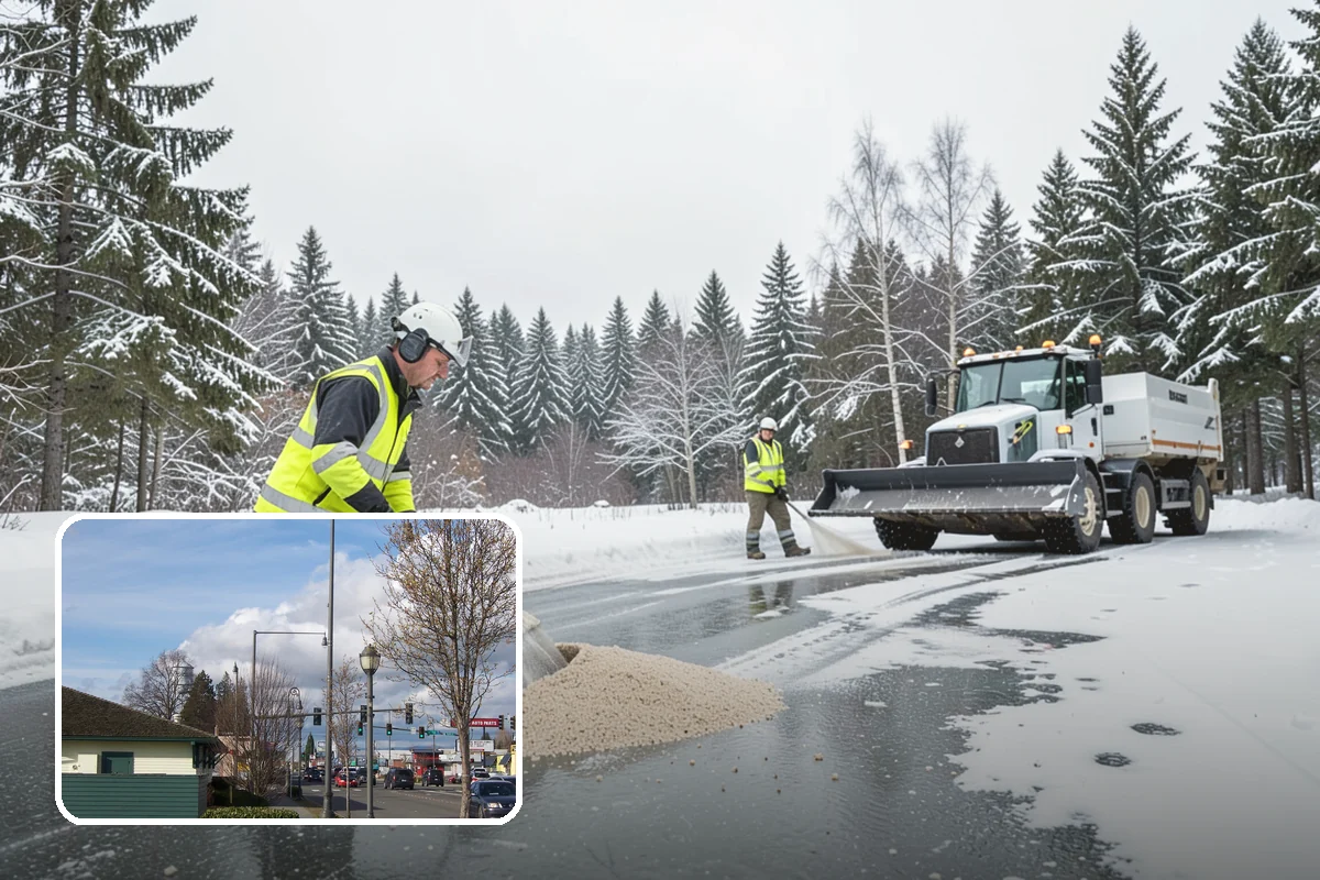 Refreeze Response in Marysville, Snohomish County, WA - Evening treatment timed to the forecast overnight freeze