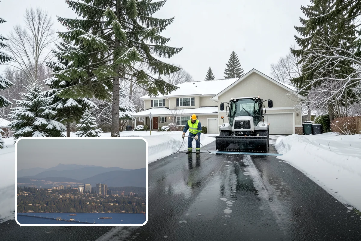 Refreeze Response in Medina, King County, WA - Evening treatment timed to the forecast overnight freeze