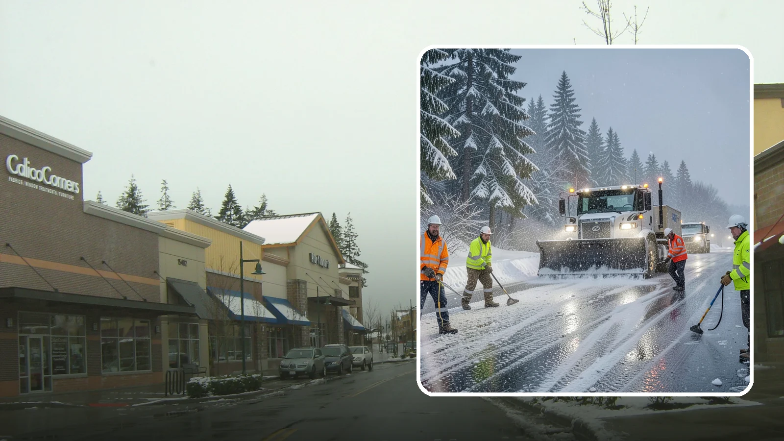 Refreeze Response in Mill Creek, Snohomish County, WA - We prevent and treat the overnight refreeze that turns wet Western Washington pavement into ice after dark.