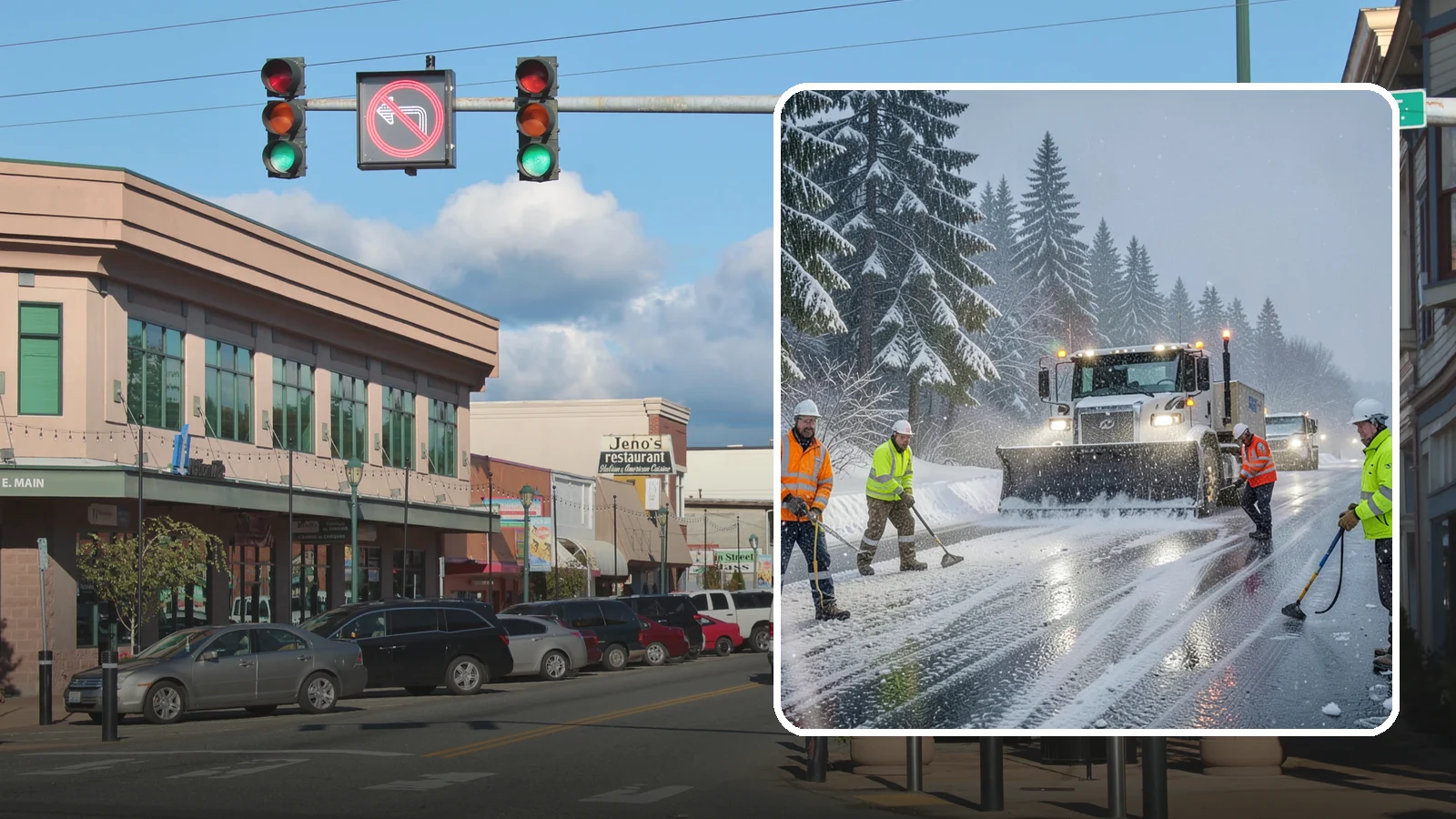 Refreeze Response in Monroe, Snohomish County, WA - We prevent and treat the overnight refreeze that turns wet Western Washington pavement into ice after dark.