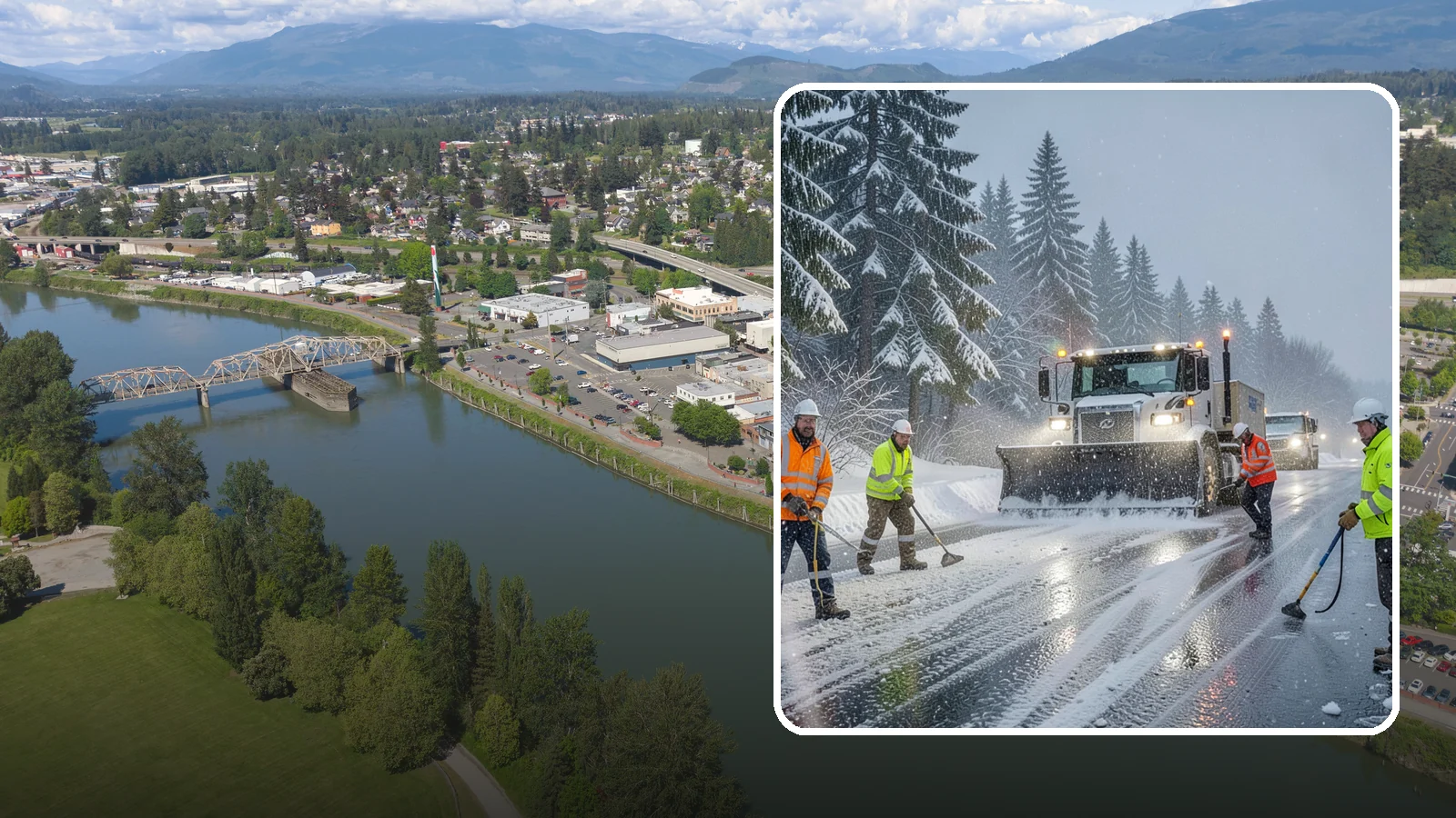 Refreeze Response in Mount Vernon, Skagit County, WA - We prevent and treat the overnight refreeze that turns wet Western Washington pavement into ice after dark.