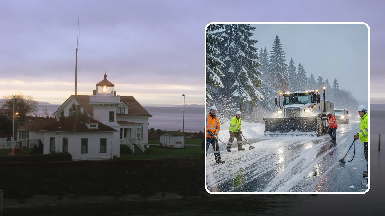 Refreeze Response in Mukilteo, Snohomish County, WA - We prevent and treat the overnight refreeze that turns wet Western Washington pavement into ice after dark.