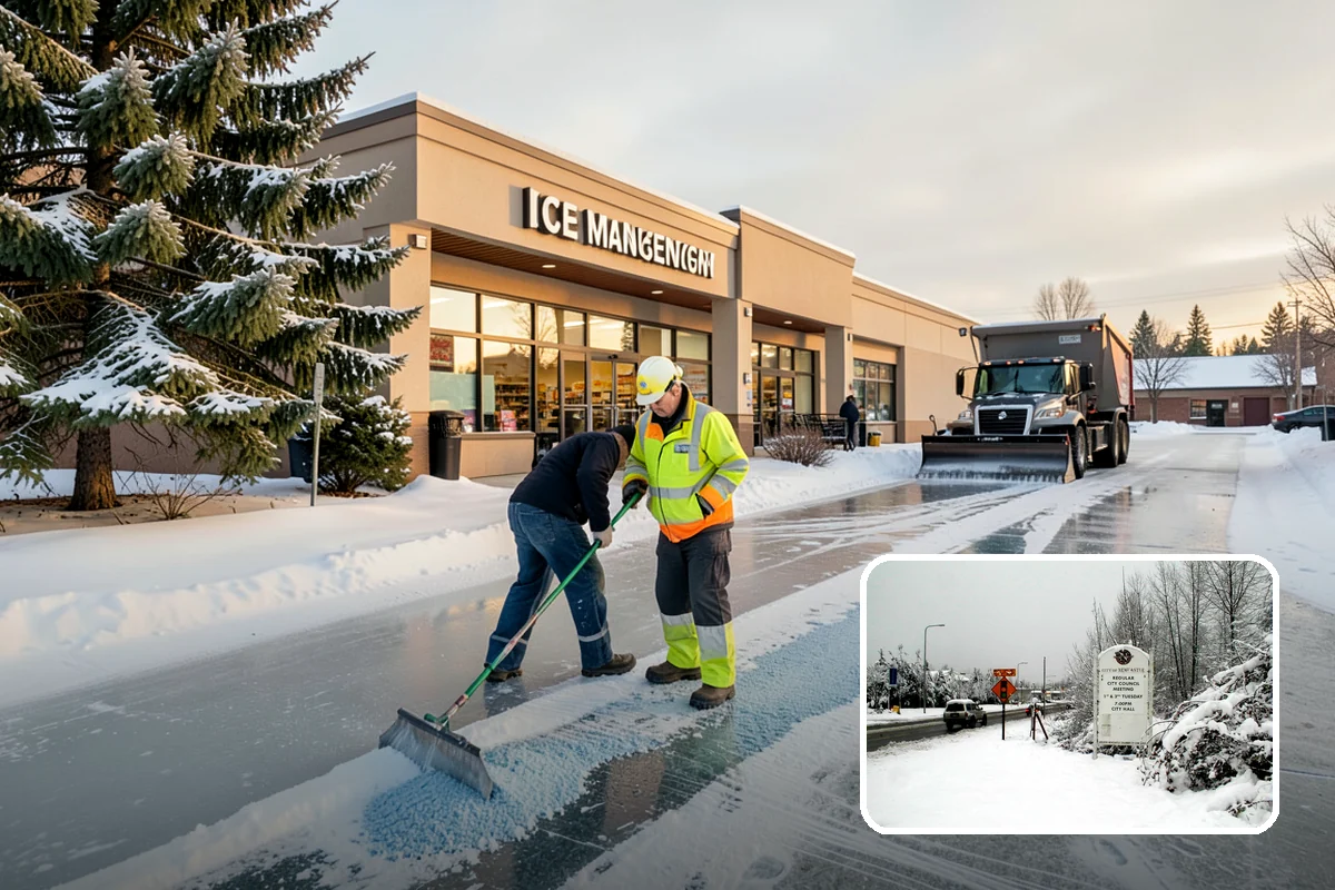 Refreeze Response in Newcastle, King County, WA - Evening treatment timed to the forecast overnight freeze
