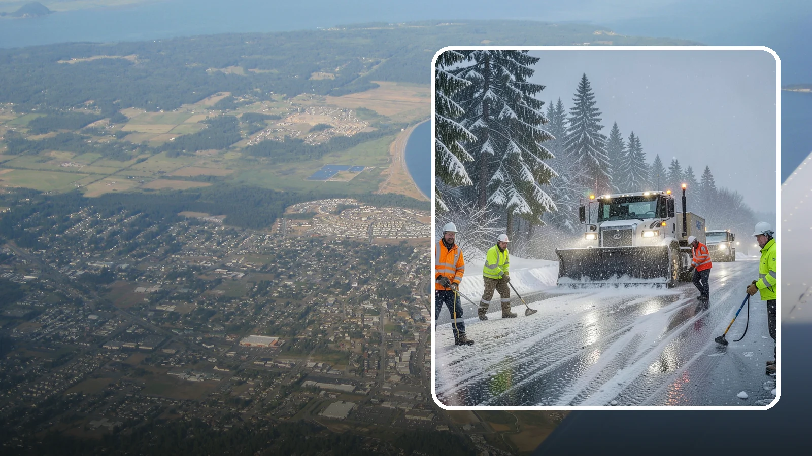 Refreeze Response in Oak Harbor, Island County, WA - We prevent and treat the overnight refreeze that turns wet Western Washington pavement into ice after dark.