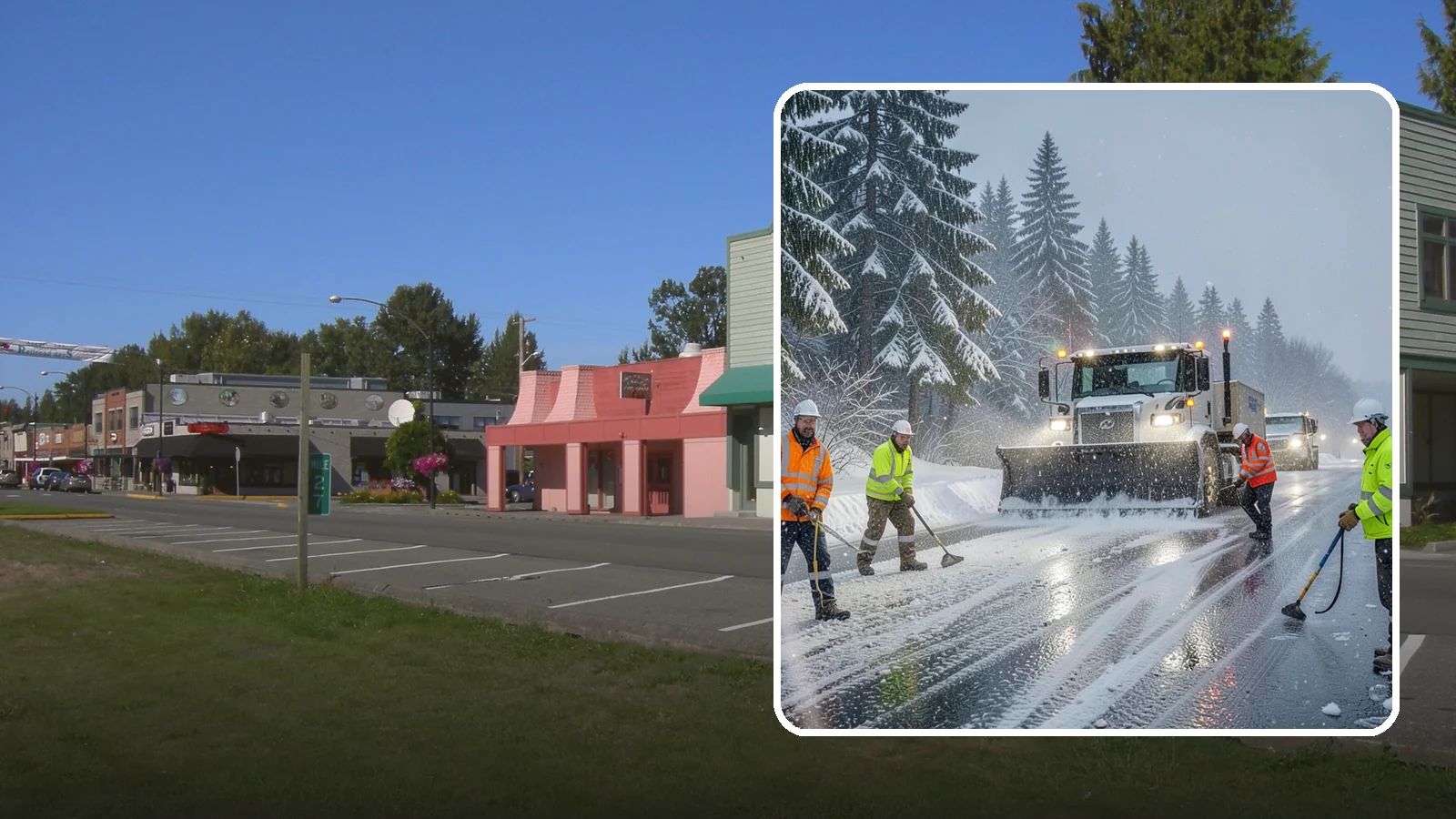 Refreeze Response in Snoqualmie, King County, WA - We prevent and treat the overnight refreeze that turns wet Western Washington pavement into ice after dark.