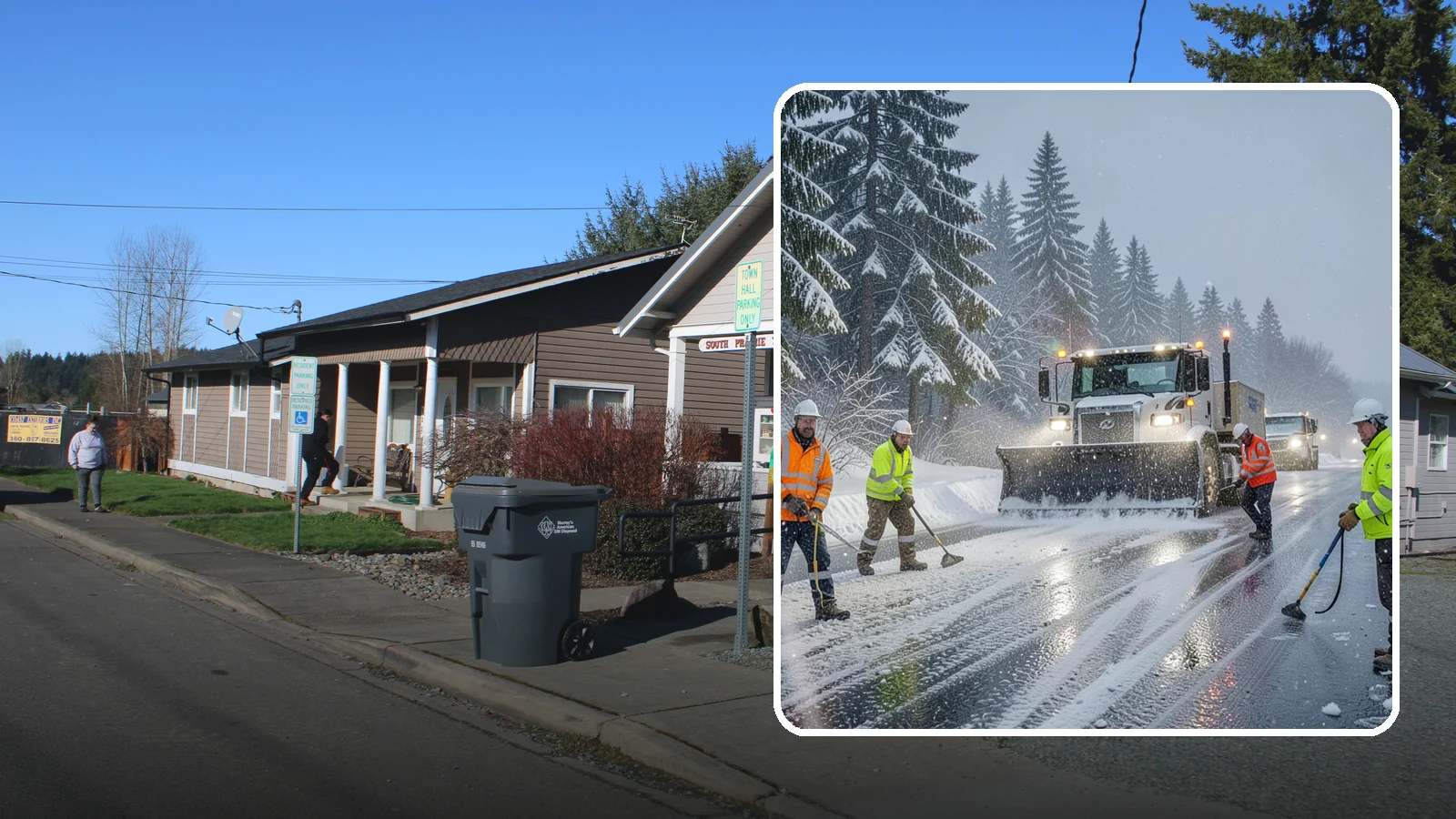Refreeze Response in South Prairie, Pierce County, WA - We prevent and treat the overnight refreeze that turns wet Western Washington pavement into ice after dark.
