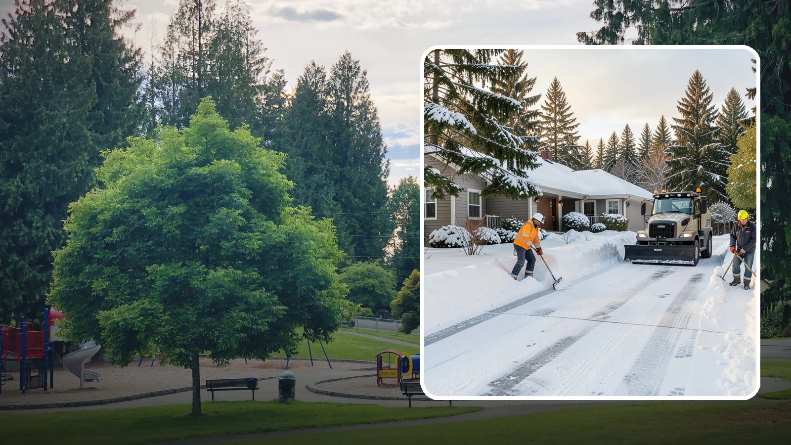 Rental Property Snow Removal in Bonney Lake, Pierce County, WA - We handle snow and ice for Western Washington rental properties so owners stay compliant and tenants stay safe.