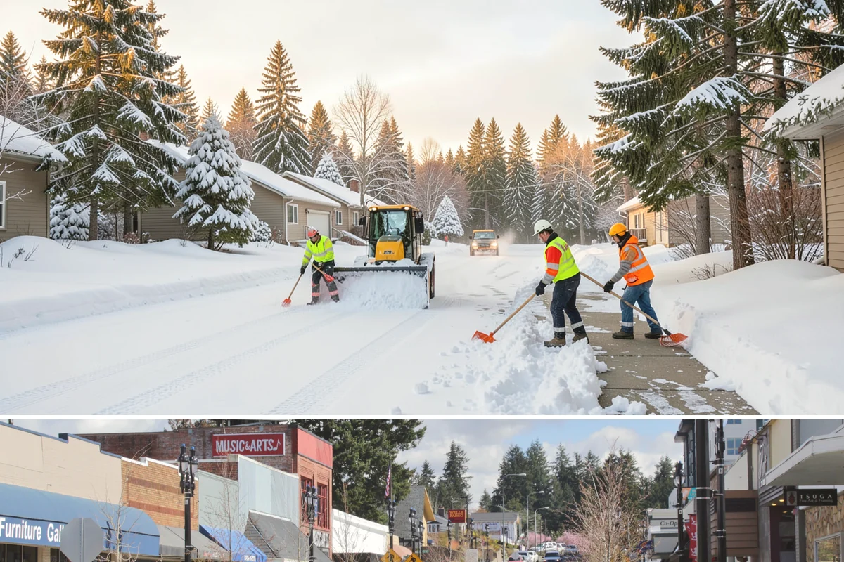 Rental Property Snow Removal in Bothell, King County, WA - Rental properties need prompt clearing with every snowfall and reliable treatment through the freeze-thaw cycles typical of our...