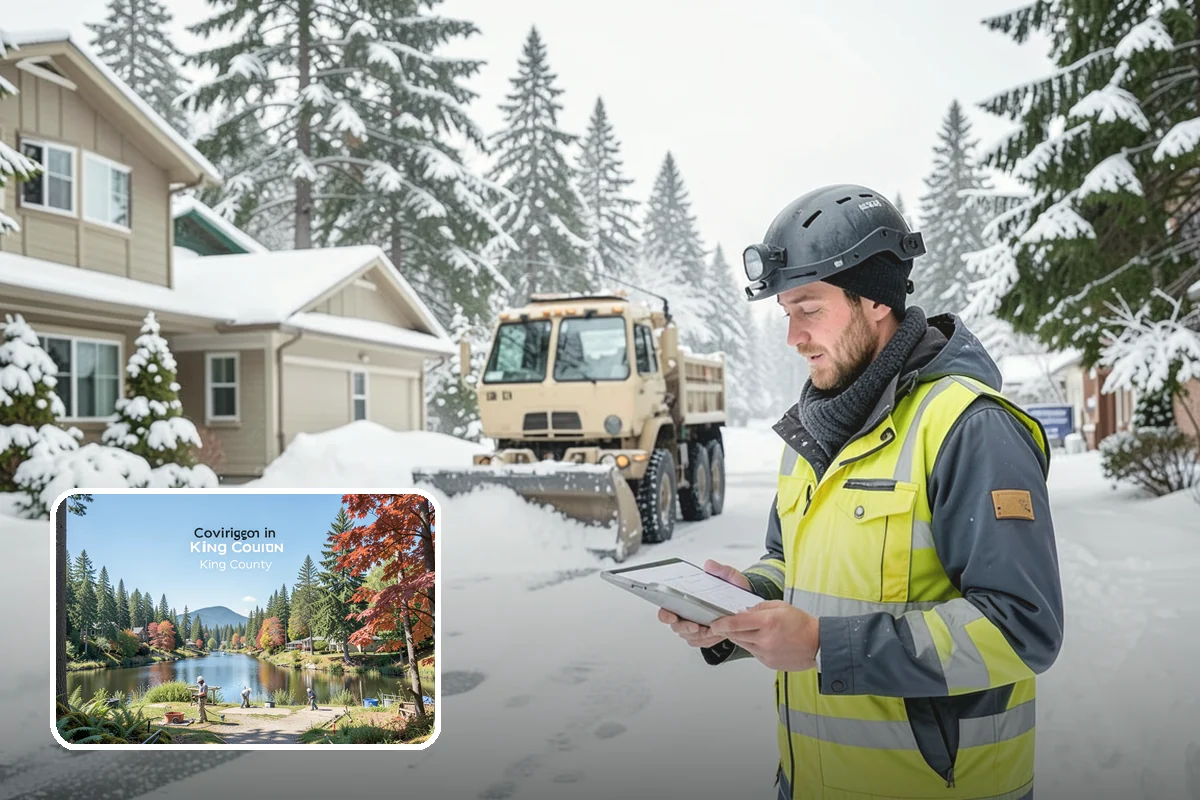 Rental Property Snow Removal in Covington, King County, WA - Reduces landlord liability from slip-and-fall claims
