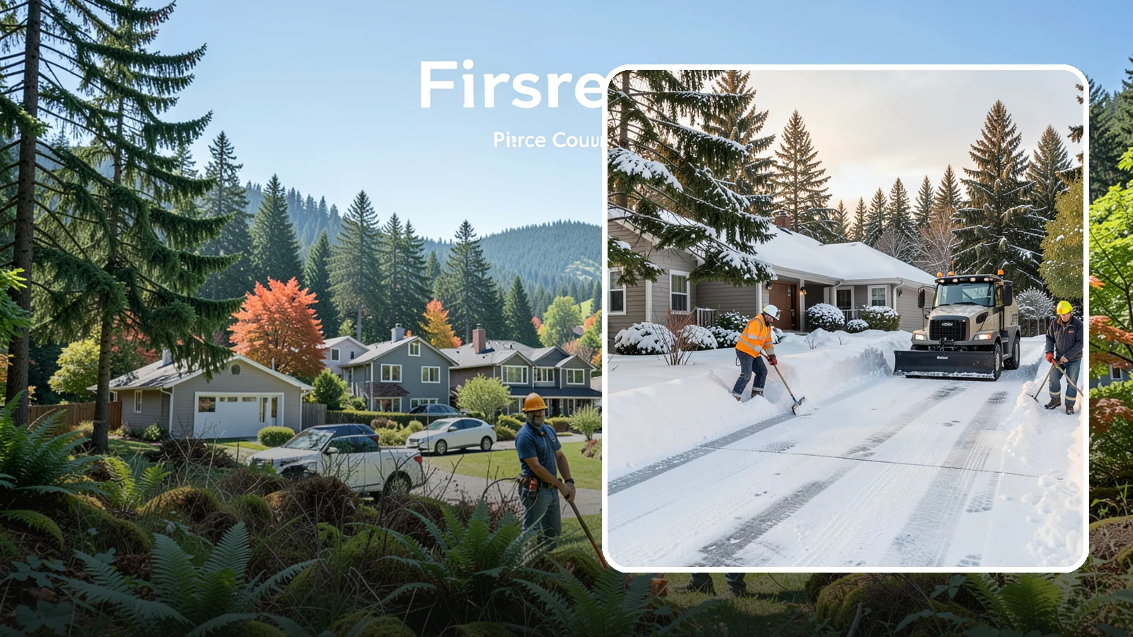 Rental Property Snow Removal in Fircrest, Pierce County, WA - We handle snow and ice for Western Washington rental properties so owners stay compliant and tenants stay safe.