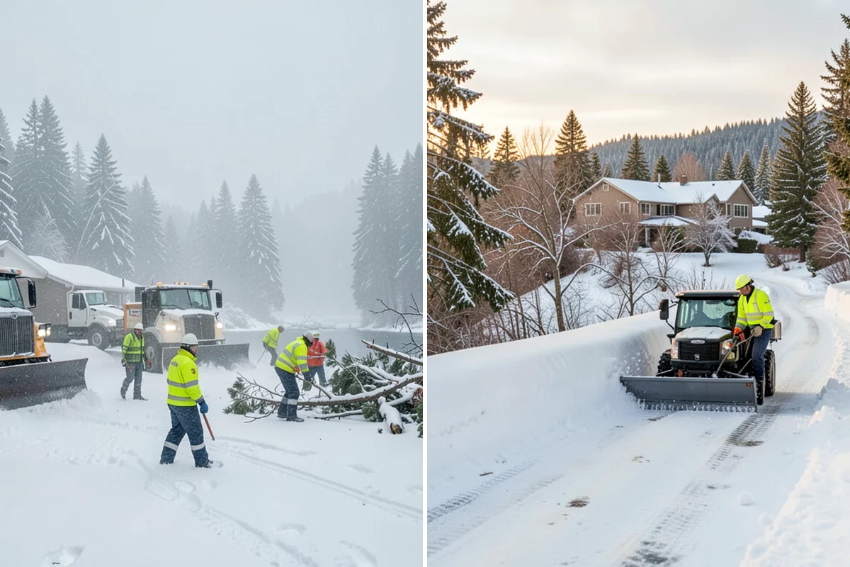 Rental Property Snow Removal in Fircrest, Pierce County, WA - We inventory the walkways, drives, and entries to service