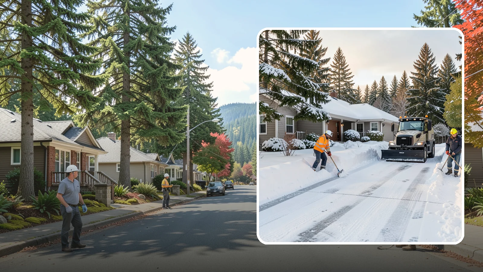Rental Property Snow Removal in Hunts Point, King County, WA - We handle snow and ice for Western Washington rental properties so owners stay compliant and tenants stay safe.