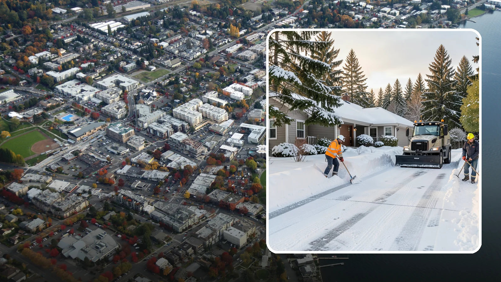 Rental Property Snow Removal in Kirkland, King County, WA - We handle snow and ice for Western Washington rental properties so owners stay compliant and tenants stay safe.
