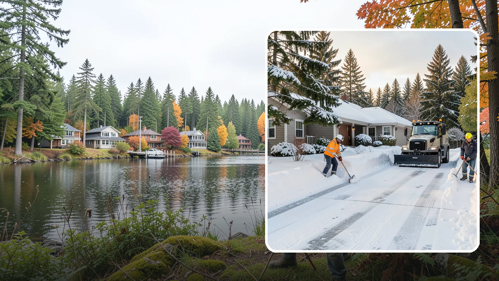 Rental Property Snow Removal in La Conner, Skagit County, WA - We handle snow and ice for Western Washington rental properties so owners stay compliant and tenants stay safe.