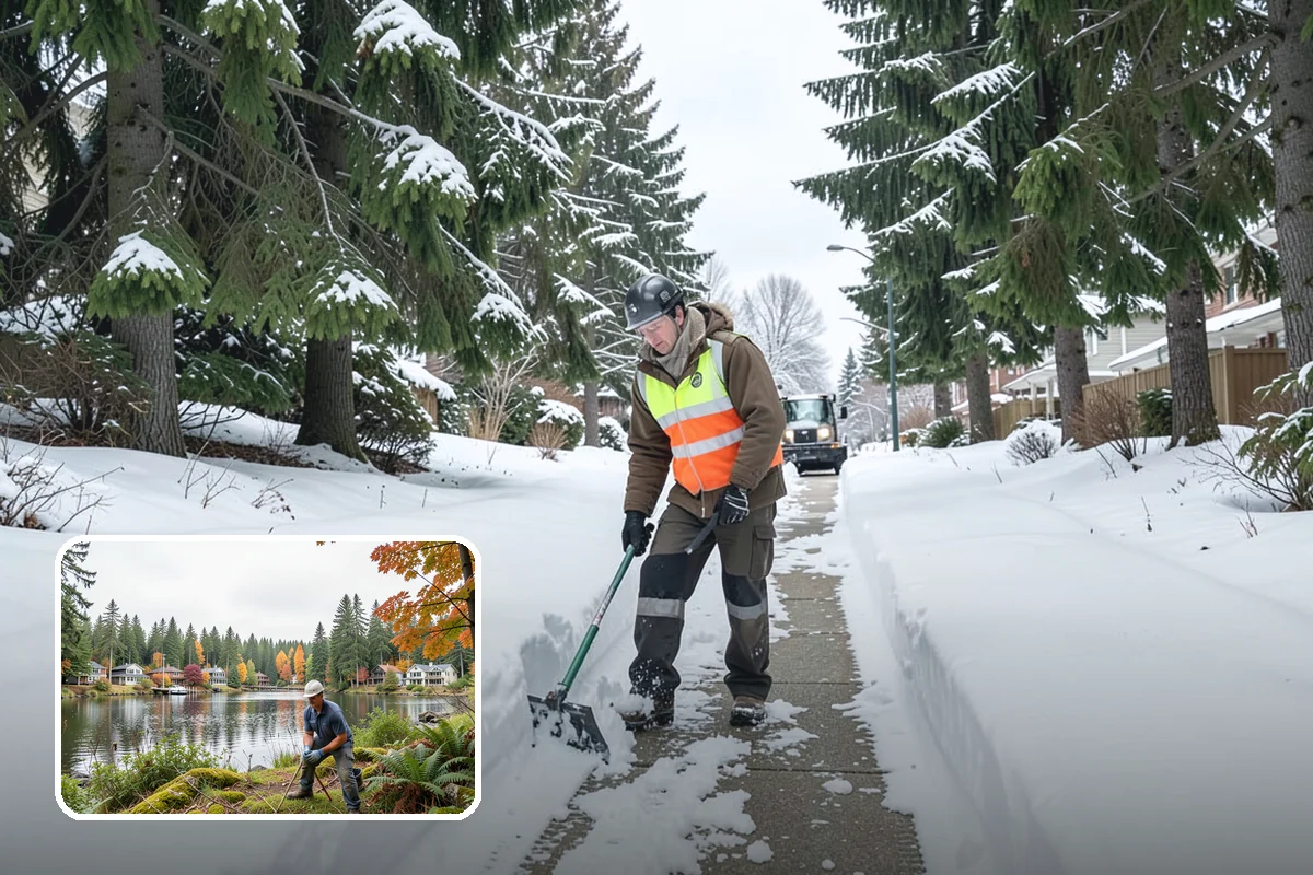 Rental Property Snow Removal in La Conner, Skagit County, WA - Reduces landlord liability from slip-and-fall claims