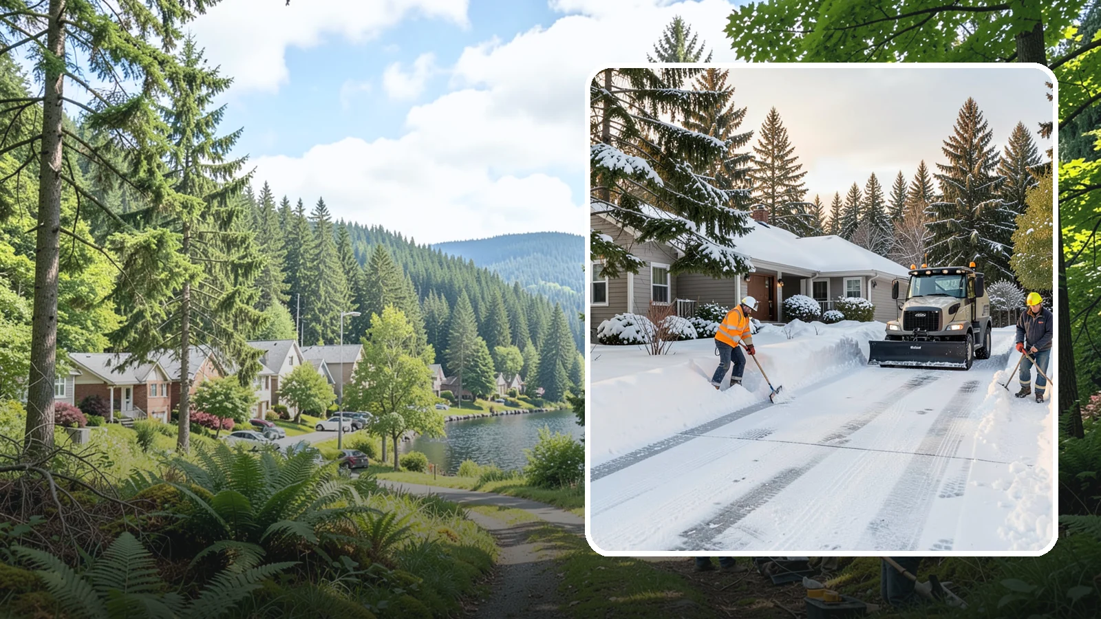 Rental Property Snow Removal in Lake Forest Park, King County, WA - We handle snow and ice for Western Washington rental properties so owners stay compliant and tenants stay safe.