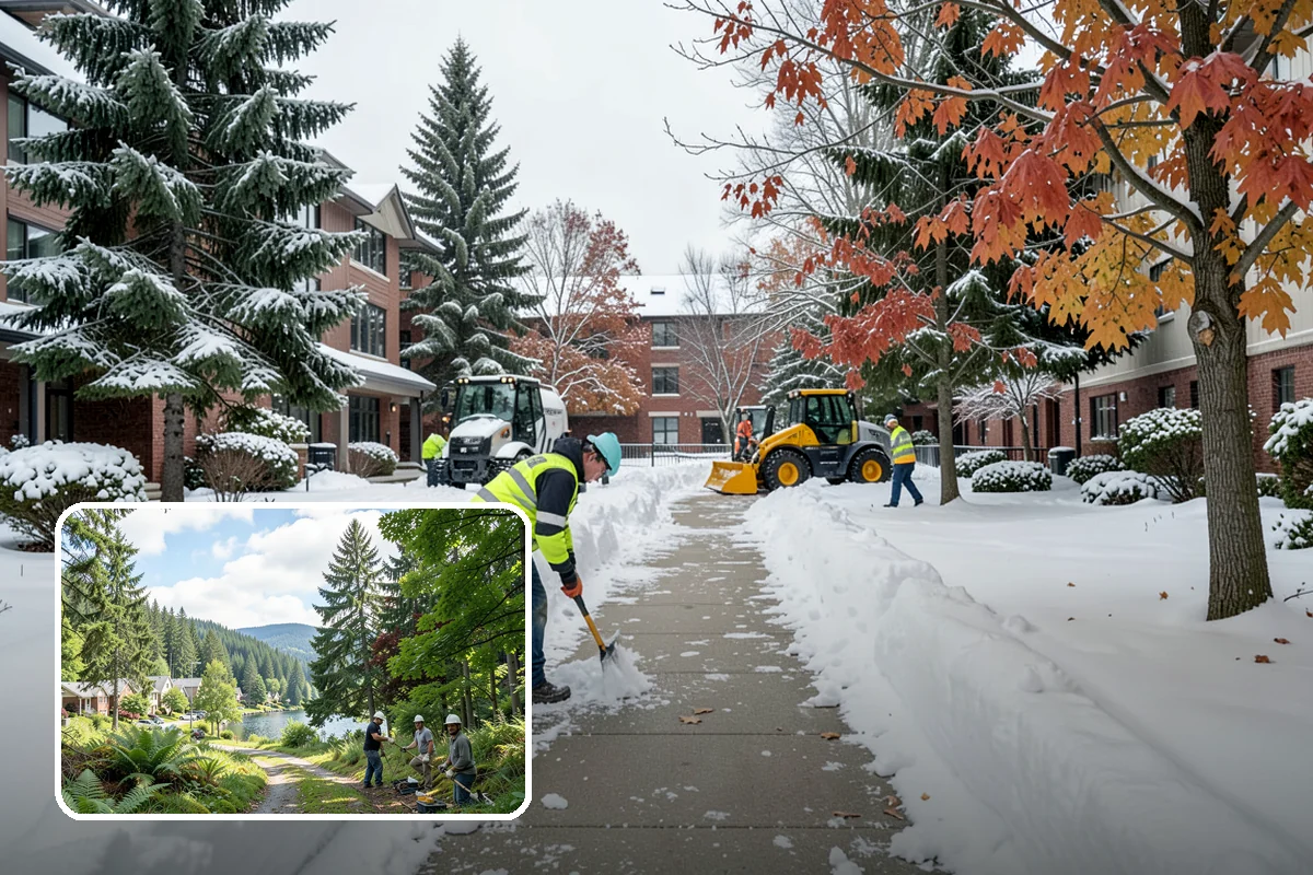 Rental Property Snow Removal in Lake Forest Park, King County, WA - Reduces landlord liability from slip-and-fall claims