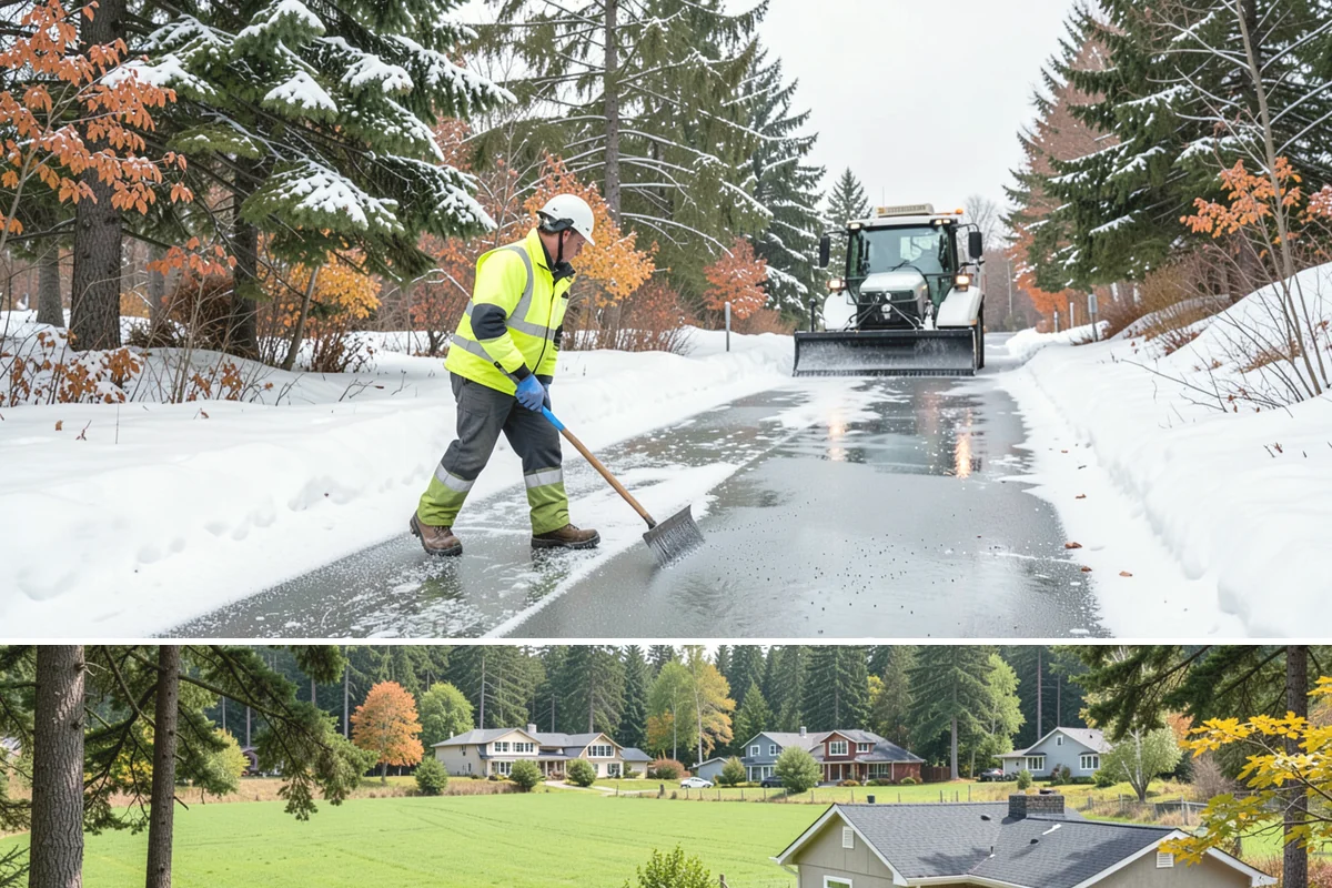Rental Property Snow Removal in Lyman, Skagit County, WA - Rental properties need prompt clearing with every snowfall and reliable treatment through the freeze-thaw cycles typical of our...