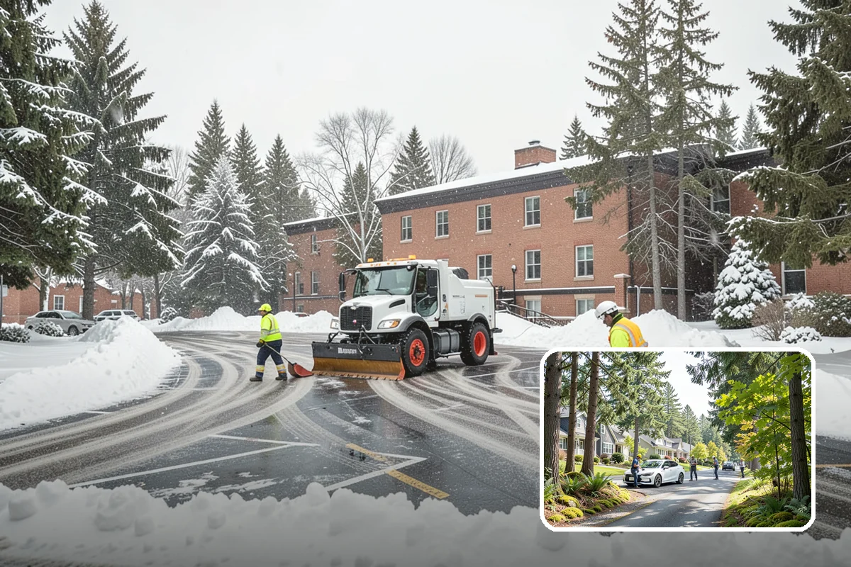 Rental Property Snow Removal in Normandy Park, King County, WA - Reduces landlord liability from slip-and-fall claims