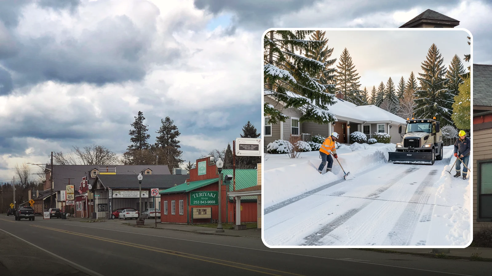 Rental Property Snow Removal in Roy, Pierce County, WA - We handle snow and ice for Western Washington rental properties so owners stay compliant and tenants stay safe.