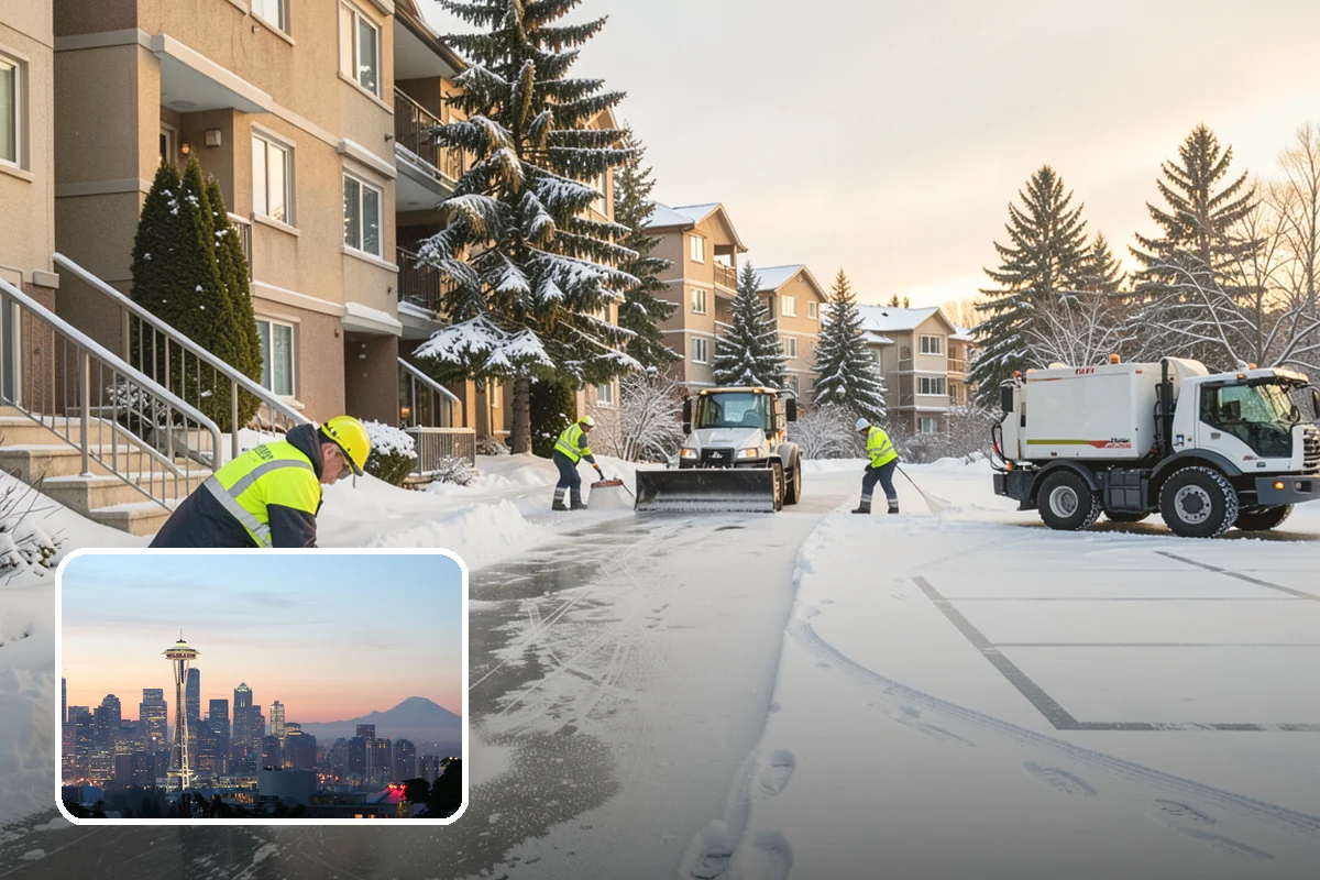 Rental Property Snow Removal in Seattle, King County, WA - Reduces landlord liability from slip-and-fall claims