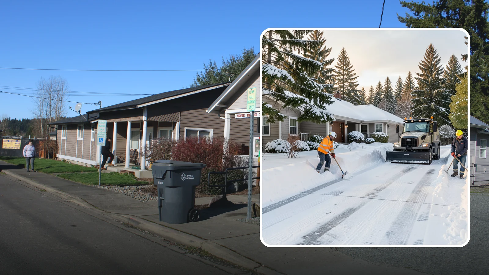 Rental Property Snow Removal in South Prairie, Pierce County, WA - We handle snow and ice for Western Washington rental properties so owners stay compliant and tenants stay safe.