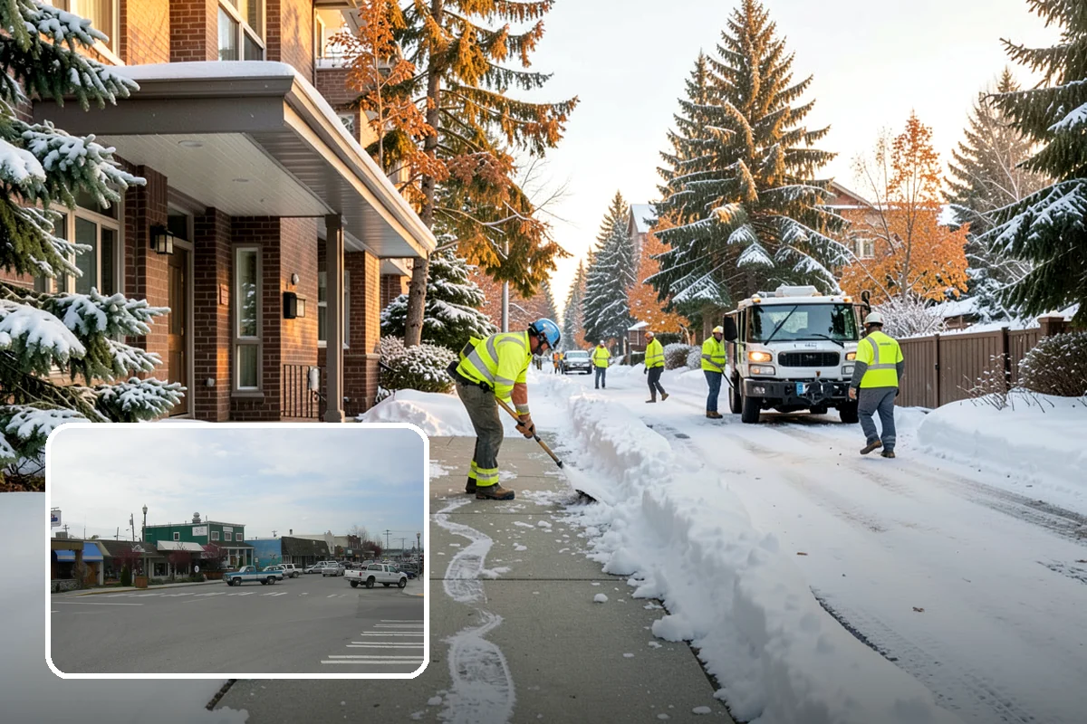 Rental Property Snow Removal in Stanwood, Snohomish County, WA - Reduces landlord liability from slip-and-fall claims