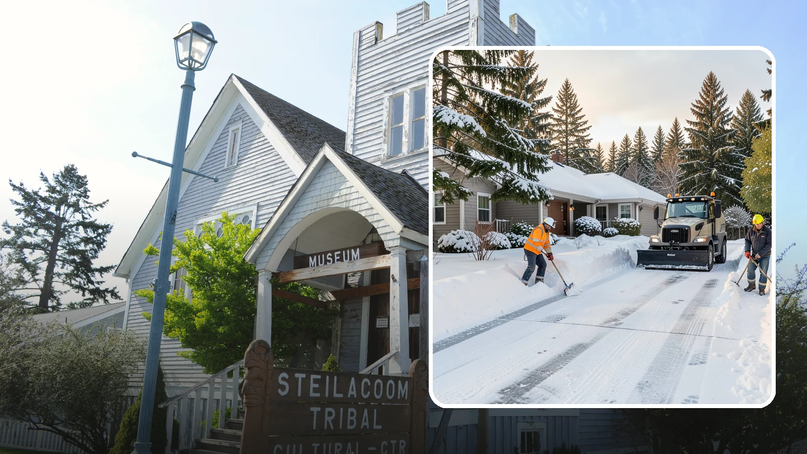 Rental Property Snow Removal in Steilacoom, Pierce County, WA - We handle snow and ice for Western Washington rental properties so owners stay compliant and tenants stay safe.