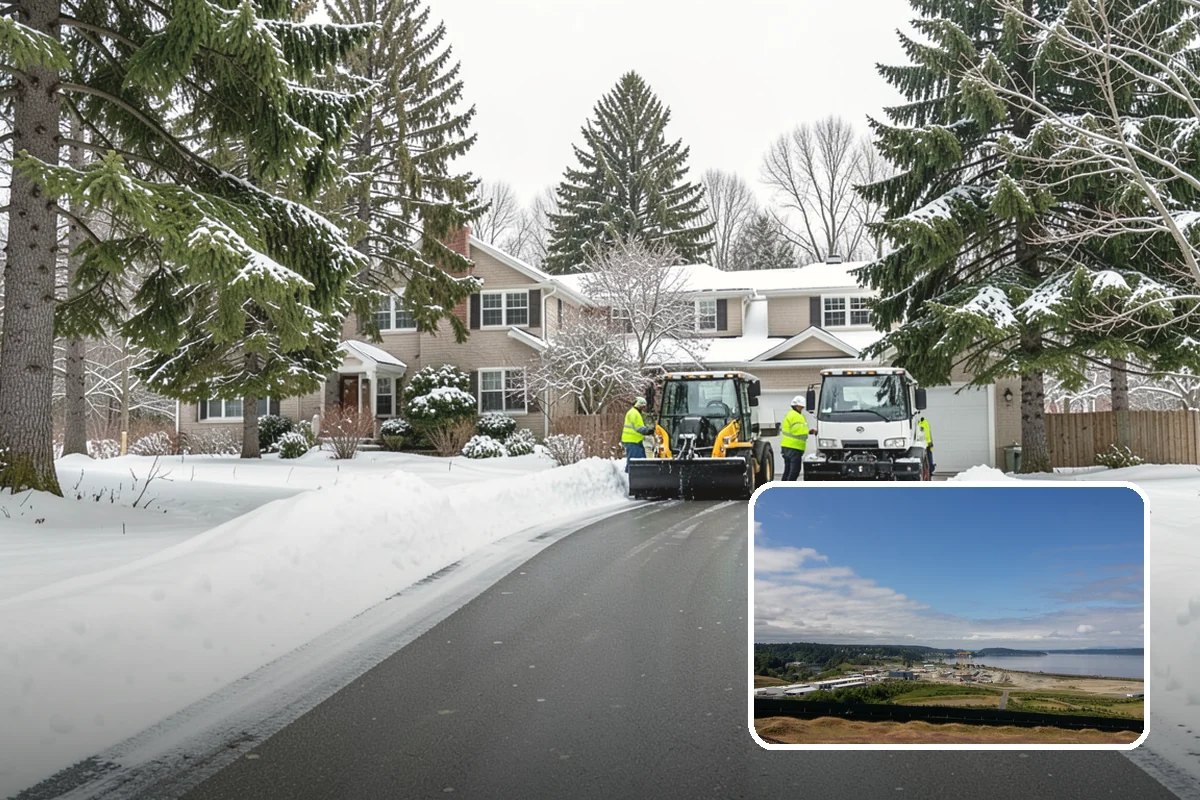 Rental Property Snow Removal in University Place, Pierce County, WA - Reduces landlord liability from slip-and-fall claims