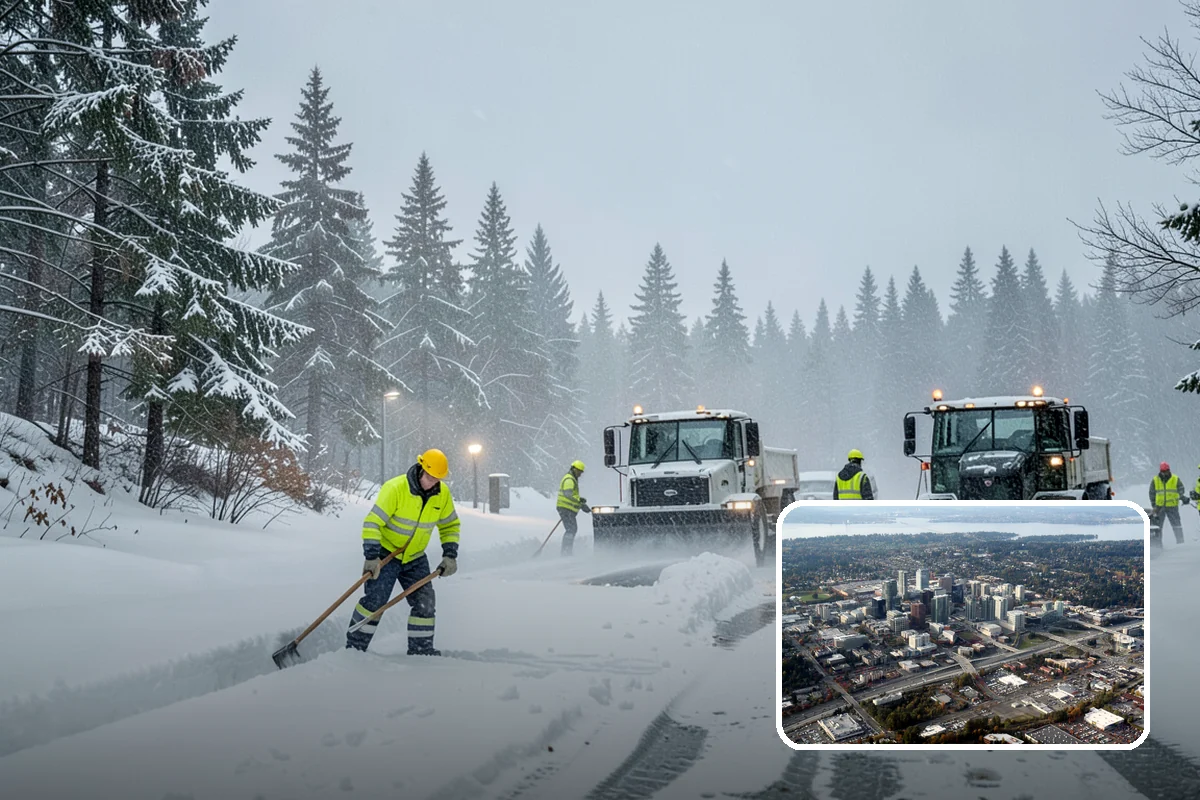 REO Property Snow Removal in Bellevue, King County, WA - Meets lender and preservation-company clearing requirements