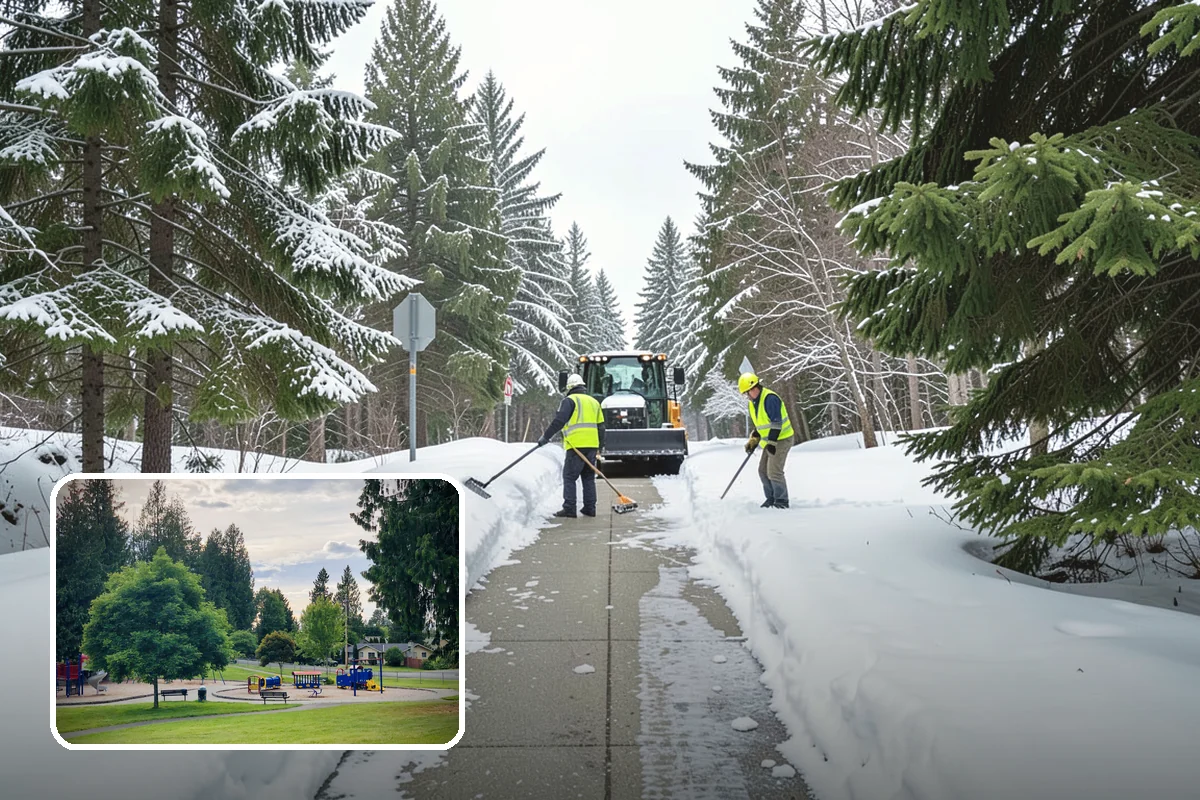 REO Property Snow Removal in Bonney Lake, Pierce County, WA - Meets lender and preservation-company clearing requirements