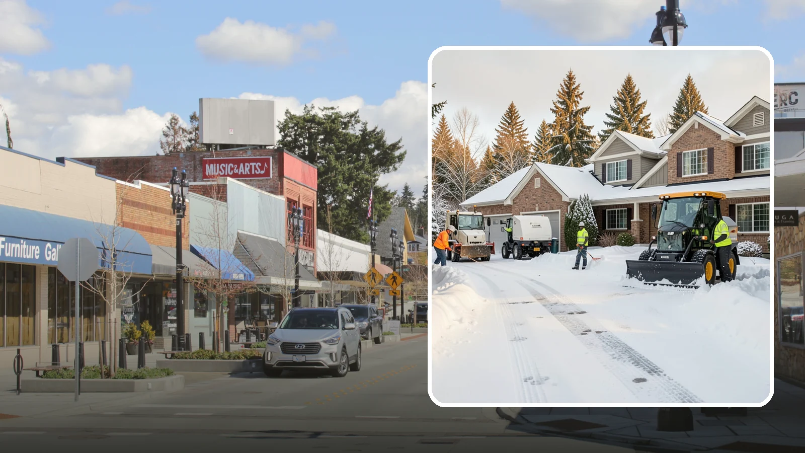 REO Property Snow Removal in Bothell, King County, WA - We provide documented snow and ice clearing for bank-owned and REO properties across Western Washington to keep them compliant...